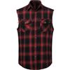 Iris Sprite - Camicia da uomo senza maniche a quadri, in flanella, stile casual, con bottoni, vestibilità ampia con tasca, XXL