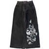 ORANDESIGNE Baggy Jeans Uomo Y2K Pantaloni Cargo Larghi Streetwear | Men's Jeans Hip Hop Denim Pantaloni a Gamba Larga