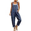 Generic Salopette Donna Estiva Lunga Elegante Tuta Jumpsuit Intera Curvy Casual Moda Stampa Jumpsuits Comoda Larga Pantaloni Da Lavoro Con Tasca Leggera Baggy Salopettes da Casa Playsuit Mare B5i22