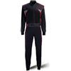 Speed Racewear Speed Kart Tuta 3 colori - Detroit HS-3 nero rosso grigio, nero, rosso, grigio., XXXXL