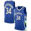 CLZWFZ Adulto 34# 22# 1# Maglia da Basket Unisex Senza Maniche da Basket Tank Top Sport Fodera T-Shirt Tank Top,34# Blue (c),S