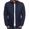 ORANDESIGNE Uomo Piumino Ripiegabile Primaverile Imbottita Montagna Cerniera Elegante Giacca Invernale Giacca Mezza Stagione Antivento Casual Leggero Calda Giubbotto Trapuntato A Blu Scuro XXL