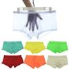 Faringoto Slip da Uomo Senza Cuciture in Seta Ice, Boxer Ultra-sottile Traspirante Sexy con Tasca U Convessa, Medium