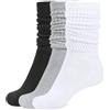CLOSEMATE 3 Paia Calze Cotone a Scrunch | Tessuto termico spesso in cotone spugna, caldo e morbido per l'inverno