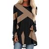 Uwdiohq Offerte Lampo del Giorno A Tempo Prime Camicette da Donna in Cotone a Maniche Lunghe con Tasche Larghe e Casual Abiti Eleganti Taglie Forti Maglietta Schiena Scoperta I Miei Ordini Offerta