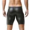 YUFEIDA - Boxer da Uomo Effetto Bagnato, in Finta Pelle, metà Collant Nero L