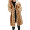 KHIRVWL Giacche Invernali da Donna Offerta Cappotti di Pelliccia da Donna Piumini Invernali Eleganti in Pelliccia Giacche Lunghe con Cappuccio Cappotti in Pelliccia Sintetica Plus Size Parka