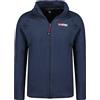 Geographical Norway Tug Men Full Zip - Uomo Thin Fleece Warm Zip - Uomo Autunno Inverno Primavera Warm Jacket - Manica Lunga Fur Sweater Soft Comfort Outdoor (Marino S)