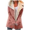 OBiQuzz Giacca invernale da donna, in jeans, foderata, con pelliccia, giacca invernale in denim, con tasche, top outwear giacca in pile, giacca per le mezze stagioni, giacca con cappuccio, oversize, S-5Xl