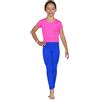 janisramone Ragazze Bambini Nuovo Pianura Elastico Skinny Danza Ginnastica Piena Lunghezza Estate Collant Leggings Pantaloni Pantaloni