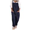 Fulidngzg Salopette Premaman Morbida con Tasche Sportiva Tuta Intera Lunga Taglie Forti Monospalla Jumpsuit Senza Maniche Casual Tuta Inter Gamba Larga Elegante Salopette Comode Curvy