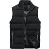 Peuignao Gilet Trapuntato Uomo Invernale Giubbotto Giubbino Smanicato Uomo Gilet Imbottito Uomo Casual Taglie Forti Giacca senza Maniche Giacchetto Cappotto Smanicato Uomo Oversize Puffer Gilet Uomo Nero 8XL