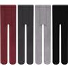 L&K-II 4 paia di collant termici casualmente per ragazze collant per bambini con fodera interna invernali caldi opachi morbidi treggings senza cuciture attillati a vita alta 2776 134-140