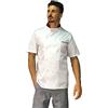 tessile astorino Giacca Cuoco Uomo Personalizzata - Casacca da Cucina Chef Bianca e Bordeaux - Manica Corta - Divisa Personalizzabile per Ristorante - Made in Italy (M)