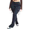 Onsoyours Harem Cargo Pantaloni Larghi alla Caviglia Elasticizzati Tasconi Elastico Vita Alta Leggeri Pantalone con Tasche Laterali Lavoro Jogging Pants Sportivi Casual