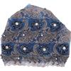 Haofy Cappello Turbante Elegante Copricapo in Pizzo con Accenti di Perline per Copricapo Alla Moda da Donna