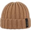 Borsalino Berretto in Cachemire Donna/Uomo - Made Italy Beanie Lana Lavorato a Maglia con Risvolto Inverno Autunno/Inverno - Taglia Unica Beige