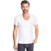 FINN Clean-Cut - Canottiera da uomo a maniche corte con scollo a V - Canottiera invisibile da uomo con finitura laser-cut - T-shirt senza cuciture in Lenzing® Modal originale per camicia e abito