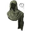 FSUJWOA Sciarpa medievale Wrap Mantello, panno lungo con spilla, rinascimentale Hooded Shaw, cappuccio sciamano