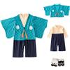 YOOCHUENG Baby Kimono (9-36 Mesi),Kimono Neonato Giapponese per Carnevale | Morbido Cotone,Manica Lunga,Design Tradizionale Giapponese,Bottoni a Pressione,Costume Neonati con Calzini,Regalo per Neonati