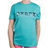 PYREX Original - T-Shirt da Donna in Cotone, Girocollo, Manica Corta, Logo Frontale Riflettente - Art.45164 (Menta, L)