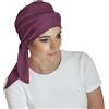 CAREBELL Smooth Turbante Cappello Oncologico Bamboo Chemioterapia Alopecia, Malva, Taglia unica