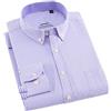 Vsadsau Camicia da uomo a maniche lunghe, in oxford tinta unita, casual, taglia più, vestibilità regolare, con bottoni, spessa
