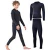 Homord Set Intimo Termico Bambino Traspirante Tessuto di Carbone di bambù Intimo Funzionale Set Biancheria Intima Termica Buono per Il Calcio, Lo Sci, l'hockey su Ghiaccio, la Corsa, Il Sonno