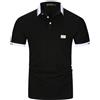 KUNJLELP Polo da Uomo con Tasca T Shirt Manica Corta M-3XL Chic Colletto a Quadri Maglietta Uniformi,B-Nero,L,B-Nero,L