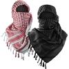 Luxns - Sciarpa tattica militare da deserto, kefiah in 100% cotone, taglia unica