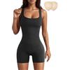 Merlvida Tuta Intera Donna Corto Jumpsuit Sportivo Senza Cuciture Completo Palestra Elasticizzato Tutina Aderente Elegante Body Sexy Estivo Lifting Gym Yoga Workout