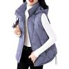 Hecatombic Giacca Invernale da Donna Senza Maniche con Collo Alto Calda e Imbottita soffice Leggera Senza Maniche con Tasche Corta Senza Maniche Gilet in Piumino