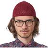 CHARM Maglione Cotone Cranio Cappellino Kufi Islam Preghiera Cappello Uncinetto Maglia Calotta Beanie Berretto Uomo Copricapo per Tutto Cremisi