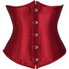 Kelvry Corsetto sottoseno da donna in raso con lacci Plus Size S-6XL