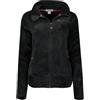 Canadian Peak Udilas Lady - Polaire Fine Femme Chaude Fermeture Zip - Veste Automne Hiver Printemps Chaud Femmes - Longues Manches Vetement Pull Fourrure Doux Confort (Noir S)
