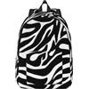 Yyoretp Zaini in tela con stampa zebrata, stile casual, leggero, sportivo, da viaggio, borsa multiuso, Nero , S
