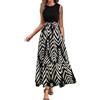 shownicer Vestito Donna Elegante Abito Cerimonia Vestito Lungo Estivi Maniche Corte Vestiti Curvy B Nero2 XXL