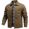 Allthemen Giacca Casual da Uomo da Lavoro Bomber Giubbino in Cotone con Cerniera Jacket Tinta Unita
