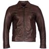 Infinity Leather Giacca da Motociclista Harington in Pelle Scamosciata Marrone 100% Capra da Uomo M