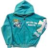 Suncadmious Uomini e Donne Y2k Oversize Anni 2000 Zip-up Stampato Felpa con Cappuccio Lettera Stampa Rapper Felpa con Cappuccio Giacca Streetwear (Blu,S)