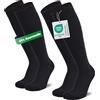 MEDOLY Calze di sostegno (2 paia) con compressione, calze da viaggio con 65% cotone, calze a compressione per uomo e donna - calze di sostegno al ginocchio senza cuciture fastidiose, 2 x nero, 35-38