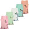 LOREZA ® 5 Cannottiera da Bambina in Cotone Canotta Intima Vari Disegni Intimo 2-15 Anni