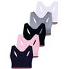LOREZA ® 5 Reggiseno per Bambina da Allenamento Sportivi in Cotone Reggiseni - Modello 15-14-15 Anni