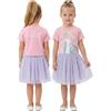 Disney Frozen Completo Bambina con T Shirt e Gonna Tutu, Elsa Outfit, Abbigliamento Bambina Estivo