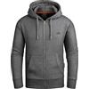 Grin&Bear Felpa con Cappuccio e Zip da Uomo Anthracite L GEC605