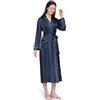 IRYZE Accappatoio Indumenti Da Notte Da Donna In Seta, Accappatoio In Seta Di Gelso, Camicia Da Notte, Maniche Lunghe Vestaglia Abbigliamento (Color : F, Size : M)