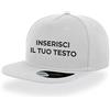 PR Service PRS - Cappello Berretto Personalizzato, SnapBack cappello Personalizzabile in RICAMO da Uomo Donna,personalizza in ricamo nome,numeri,testo,iniziali. (IT, Testo, Taglia unica, S, Bianco, Napoli, PRS)