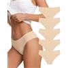 SHARICCA Slip da donna senza cuciture, traspiranti, elasticizzati, hipster, biancheria intima comoda per donne, confezione multipla, XXL
