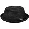 Stetson Pennsylvania Pork Pie Cappello in Pelle Suina Uomo Foderato Fedora Used Look Estate Inverno