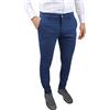 Evoga Pantaloni Uomo Invernali Slim Fit Casual Eleganti in Cotone (52, Blu Tampone)